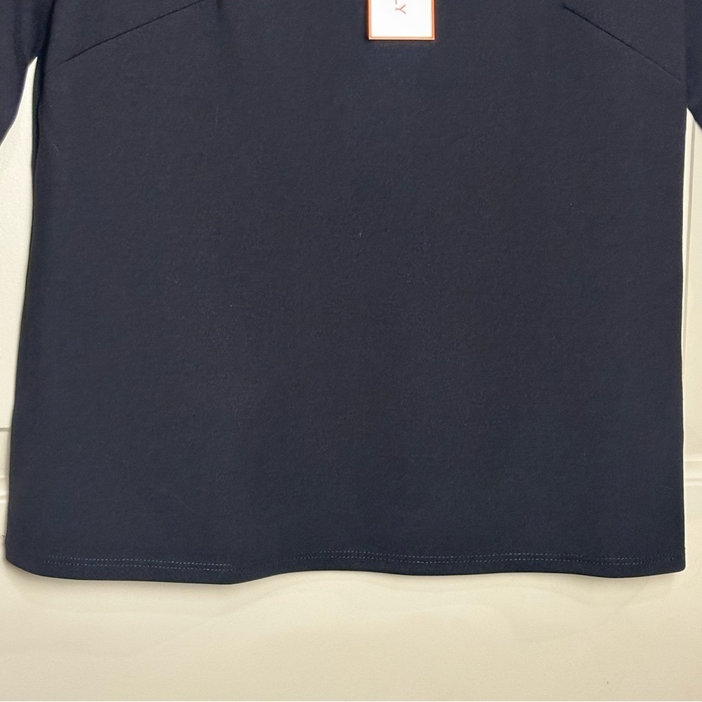 Jude Connally Dixie Ponte Black Pullover Top 3/4 Bell Sleeve Scoop Neck NWT XS - Picture 5 of 14